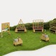2 viename manipuliacinė kreidinė lenta mokymosi laikui ir orams CLASSIC WORLD EDU