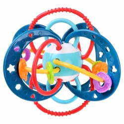 2 viename sensorinis žaislas, kramtukas, barškutis, Montessori WOOPIE BABY