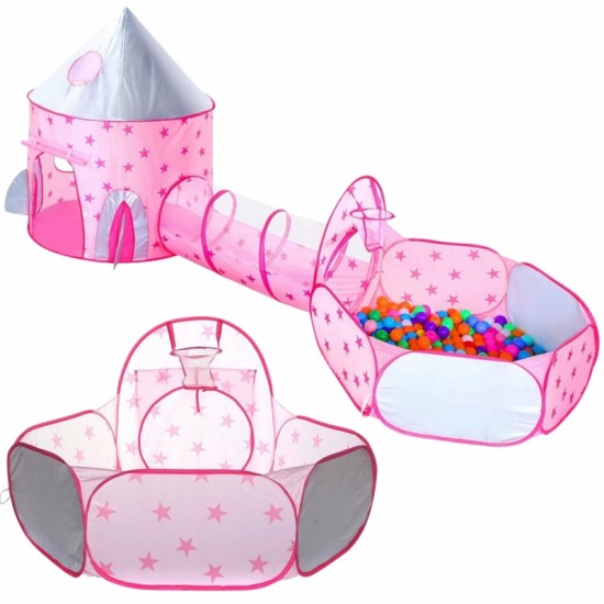 3 viename palapinė „Princess Palace XXL“ tunelio tipo namelis „Dry Palace“ WOOPIE