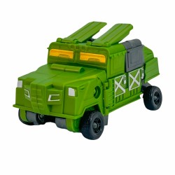 3 viename transformuojamas robotas-kovos automobilis ir smiginio paleidimo įrenginys, žalias WOOPIE
