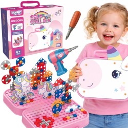 3D DIY sukami konstruktoriaus blokeliai Woopie Vienaragis