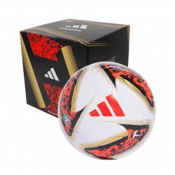 adidas Bundesliga 26/27 Torfabrik League Box futbolo kamuolys, baltas/oranžinis/auksinis (HY5057)