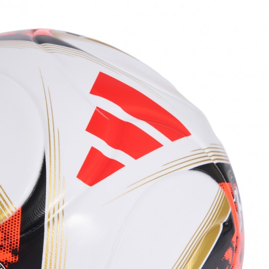 adidas Bundesliga 26/27 Torfabrik League Box futbolo kamuolys, baltas/oranžinis/auksinis (HY5057)