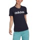 adidas Essentials Slim Logo moteriški marškinėliai, tamsiai mėlyni