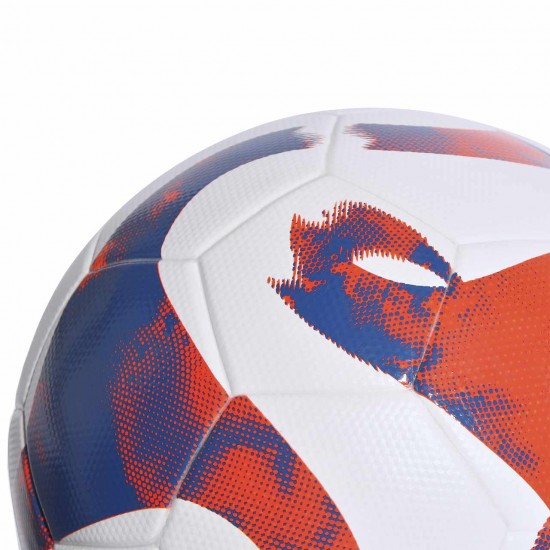 adidas Tiro League TSBE futbolo kamuolys, baltas/mėlynas/raudonas (HT2422)