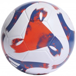adidas Tiro League TSBE futbolo kamuolys, baltas/mėlynas/raudonas (HT2422)