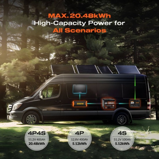 Akumuliatorius Humsienk ORIGIN 12V 100 Ah Bluetooth LiFePO4 (107 A BMS)