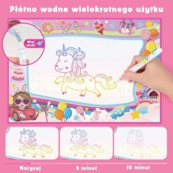 Akvarelės kilimėlis 2 viename XXL 100x70cm šviečia tamsoje WOOPIE