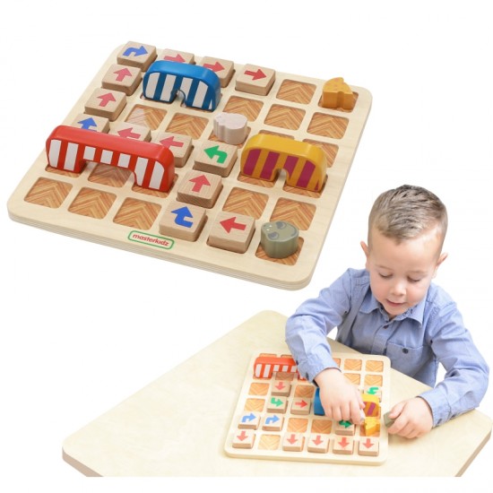Ankstyvojo mokymosi programavimo dėlionė „Rask kelią iki sūrio“! MASTERKIDZ