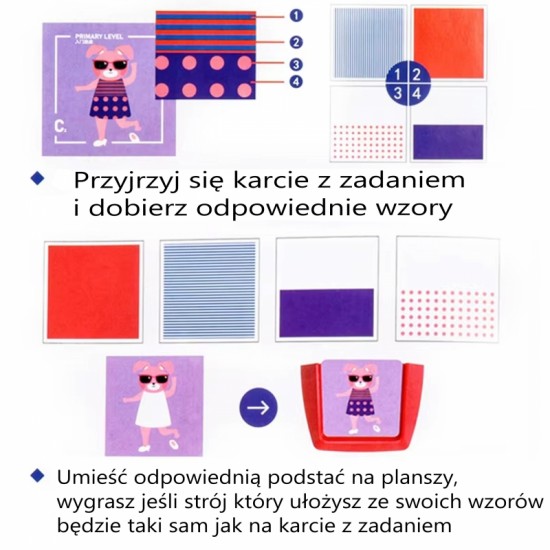 Aprangos keitimo logikos lavinamasis stalo žaidimas „Woopie“