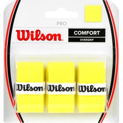 Apvijos Lauko Teniso Raketei WILSON PRO COMFORT OVERGRIP Geltona 3 vnt