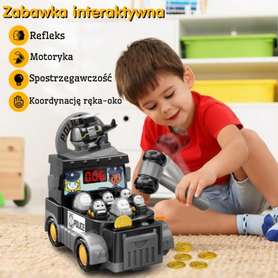 Arkadinis žaidimas Policijos automobilis su priedais WOOPIE Hammer