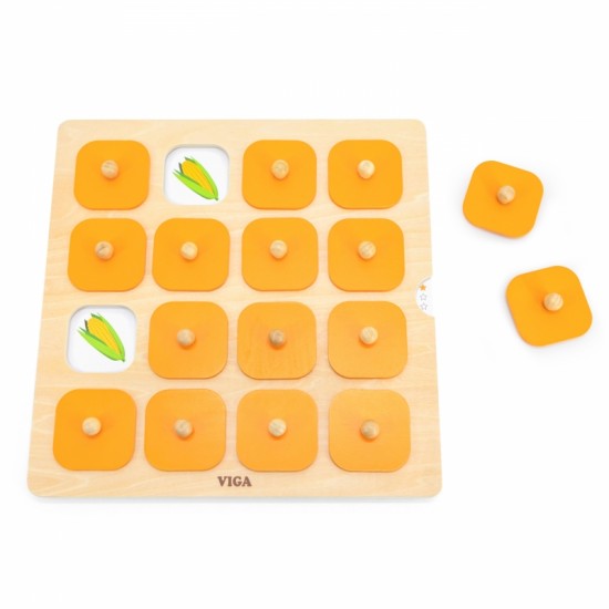 Atspėk paveikslėlius, atminties žaidimas, 10 Montessori kortelių Viga Memory