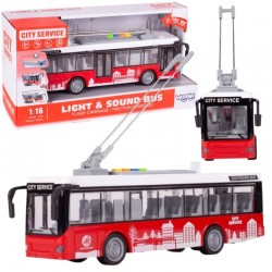 Autobusas troleibusas interaktyvus elektrinis 1:16 WOOPIE