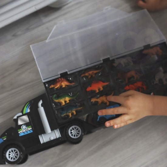 Automobilių transporteris dinozaurų sunkvežimis WOOPIE