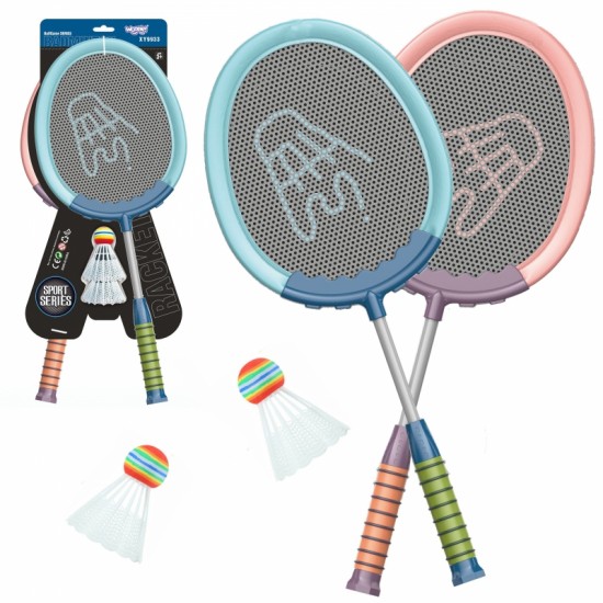 Badmintono rakečių ir šaudyklių rinkinys 2vnt.WOOPIE