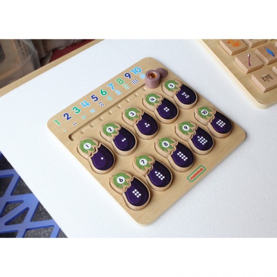 Baklažanų mokymosi lenta MASTERKIDZ Montessori
