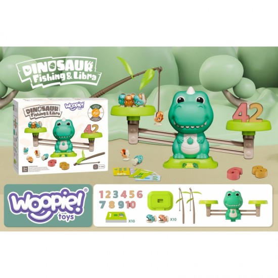 Balanso Svarstyklės Balanso Stalo Žaidimas Žvejyba Dinozauras Žuvys Mokslas Abacus WOOPIE