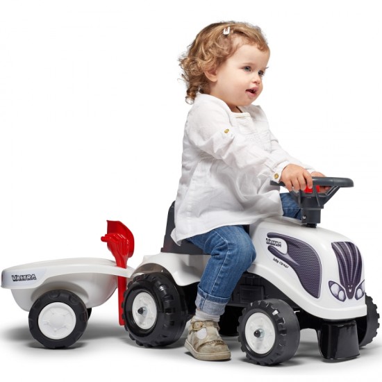 Baltas traktorius su priekaba + priedai nuo 1 metų FALK Baby Valtra