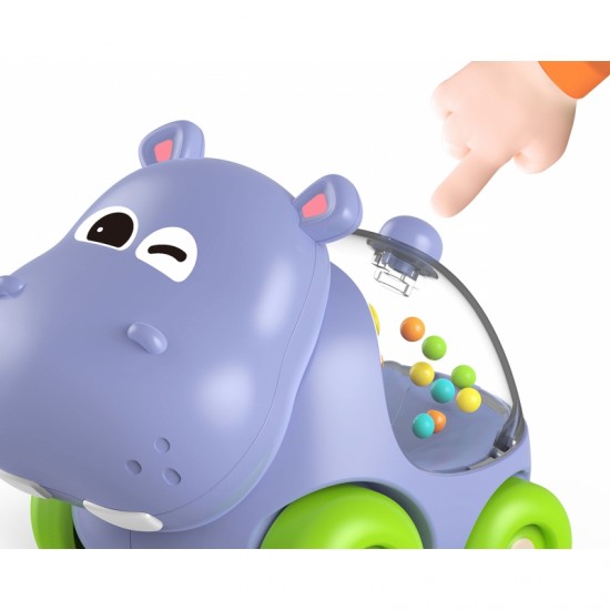 Barškutis automobilis transporto priemonė hipopotamas WOOPIE BABY