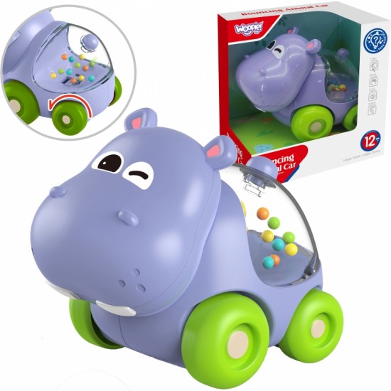 Barškutis automobilis transporto priemonė hipopotamas WOOPIE BABY