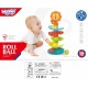 Bėgimo takelis su kamuoliu, čiuožykla, kamuoliukų bokštas, kamuoliukų takelis WOOPIE BABY