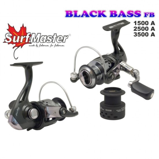 Beinercinė ritė Surf Master Black Bass FB 2500, guoliai 5+1, Perdavimo santykis  5,1:1