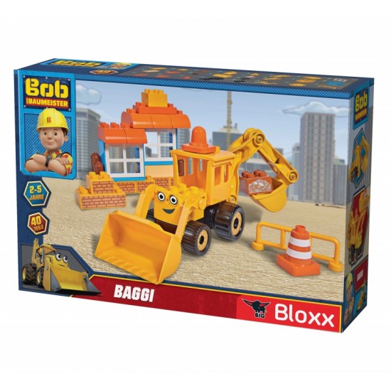 Bobas statybininkas, ekskavatorius, 40 dalių, didelis
