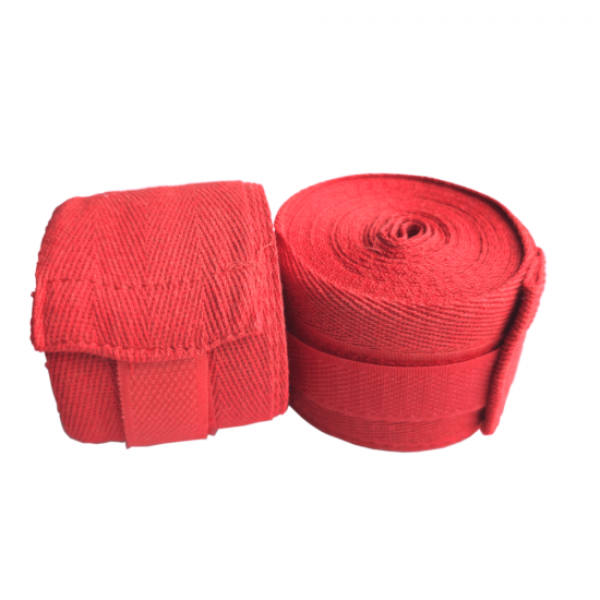 Bokso tvarstis THOMS Real Red 5cm x 4,5m iš 100% medvilnės Bokso tvarstis THOMS Real Red 5cm x 4,5m iš 100% medvilnės