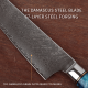 Damasko Plieno 16,5cm Nakiri Peilis Usugiri JH-D-015