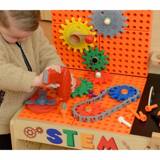 Darbastalio priedų rinkinys, 111 vnt. MASTERKIDZ STEM