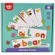 Dėlionė abėcėlės Raidžių, žodžių, gyvūnų mokymasis 57 vnt. TOOKY TOY Montessori