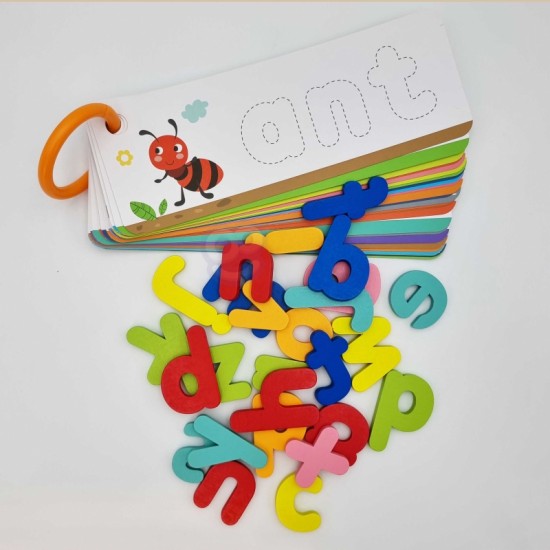 Dėlionė abėcėlės Raidžių, žodžių, gyvūnų mokymasis 57 vnt. TOOKY TOY Montessori