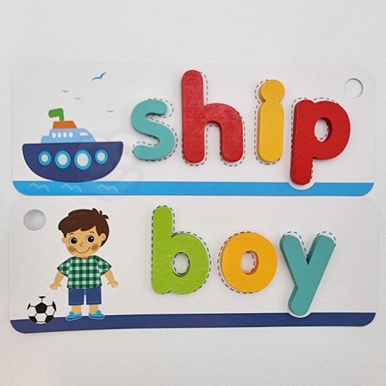 Dėlionė abėcėlės Raidžių, žodžių, gyvūnų mokymasis 57 vnt. TOOKY TOY Montessori