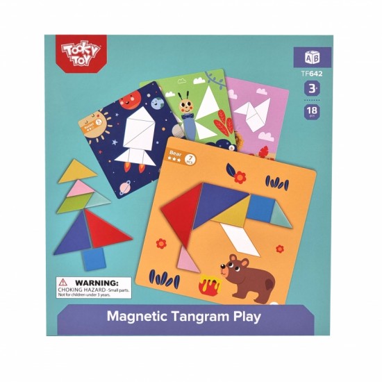 Dėlionė vaikams Lavinimosi figūros Figūrėlės Formos 18 vnt. TOOKY TOY Tangram