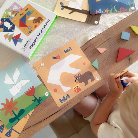 Dėlionė vaikams Lavinimosi figūros Figūrėlės Formos 18 vnt. TOOKY TOY Tangram