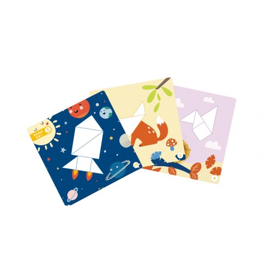 Dėlionė vaikams Lavinimosi figūros Figūrėlės Formos 18 vnt. TOOKY TOY Tangram