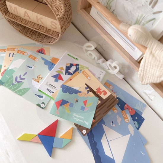 Dėlionė vaikams Lavinimosi figūros Figūrėlės Formos 18 vnt. TOOKY TOY Tangram
