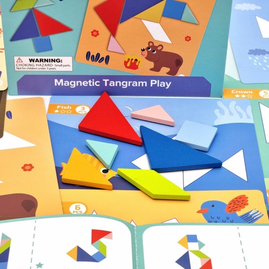 Dėlionė vaikams Lavinimosi figūros Figūrėlės Formos 18 vnt. TOOKY TOY Tangram