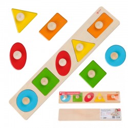 Dėlionė vaikams, mokymosi formų, figūrų, spalvų 7 vnt. CLASSIC WORLD Montessori