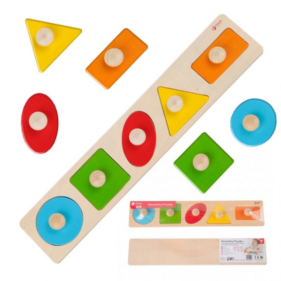 Dėlionė vaikams, mokymosi formų, figūrų, spalvų 7 vnt. CLASSIC WORLD Montessori