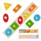 Dėlionė vaikams, mokymosi formų, figūrų, spalvų 7 vnt. CLASSIC WORLD Montessori