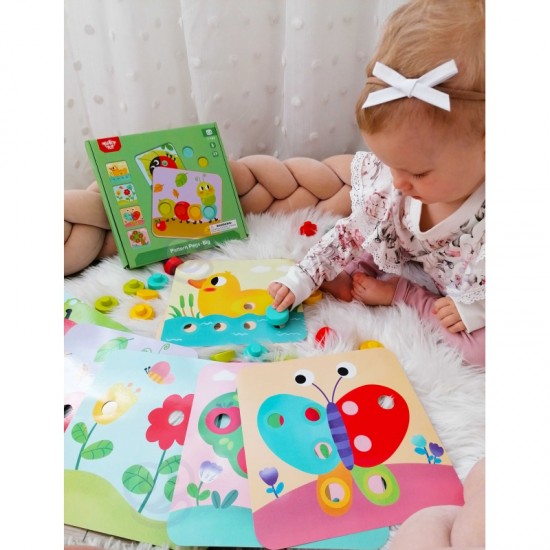 Dėlionės Kaladėlės Vaikams Gyvūnai Suderinti Mokymosi Formos Spalvos + Lentos TOOKY TOY