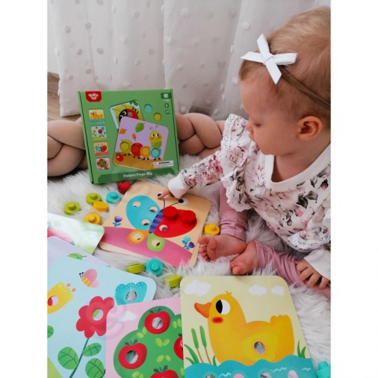 Dėlionės Kaladėlės Vaikams Gyvūnai Suderinti Mokymosi Formos Spalvos + Lentos TOOKY TOY