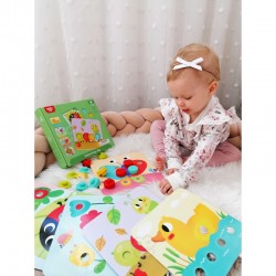 Dėlionės Kaladėlės Vaikams Gyvūnai Suderinti Mokymosi Formos Spalvos + Lentos TOOKY TOY