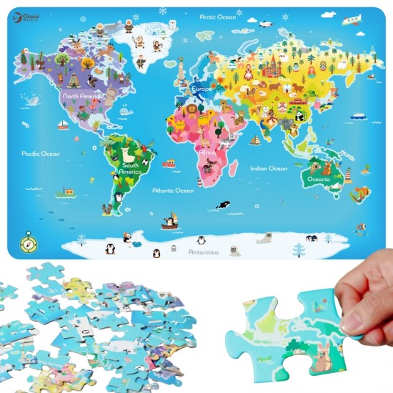Dėlionės pasaulio žemėlapis Classic World