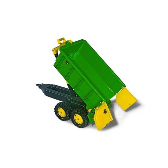 Didelė dviašė John Deere savivartė priekaba Rolly Toys