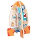 Didelė medinė edukacinė daugiafunkcinė raketa Tooky Toy