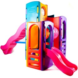 Didelė žaidimų aikštelė „Monkey Grove“ su čiuožyklomis Little Tikes
