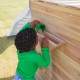 Didelės Medinės Žaidimų Aikštelės Sūpynės, Čiuožykla + Smėlio Dėžė - Balta AXI